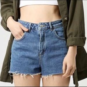 Topshop Moto Mom Authentic High Waist Shorts